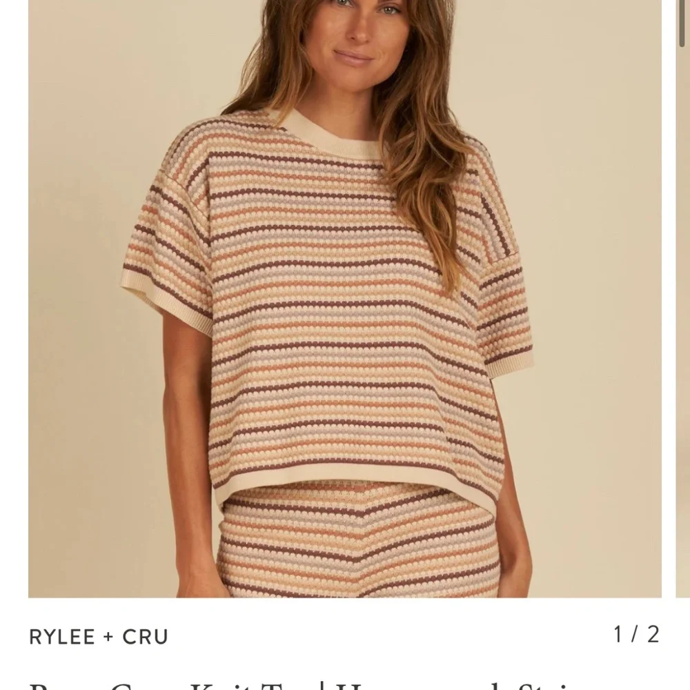 Rylee & Cru boxy knit tshirt - Picture 1 of 4